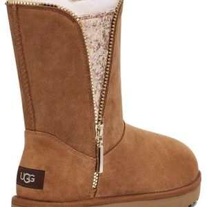 Ugg sequin Bailey zip boot Chestnut 6 (fits 7-7.5)